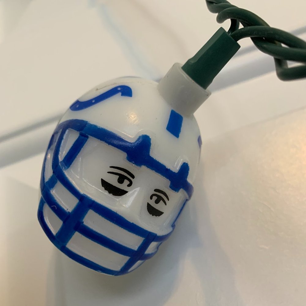 Colts Twinkle lights, 10' long, Colts horseshoe